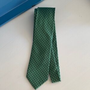 Chaps Kelly Green and Blue Geometric Men's Tie